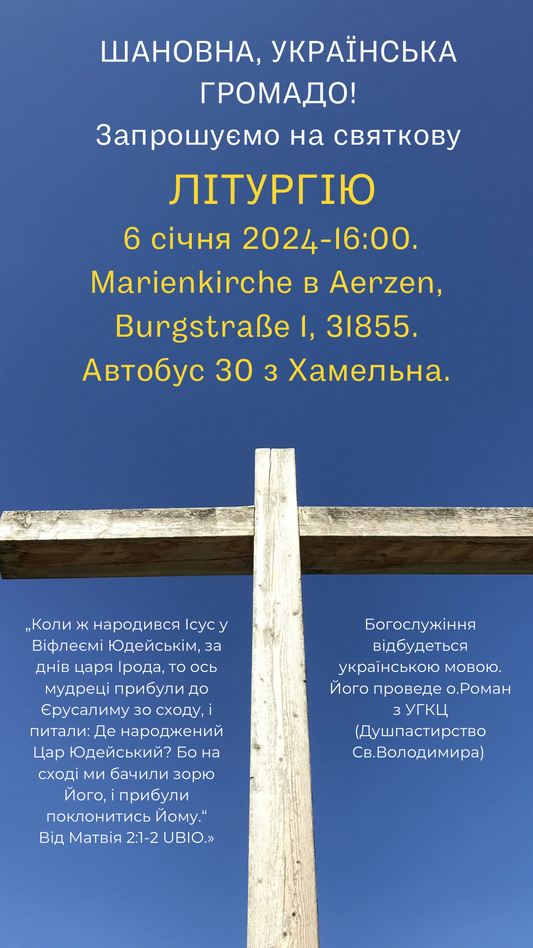 Plakat Ukrainischer Gottesdienst